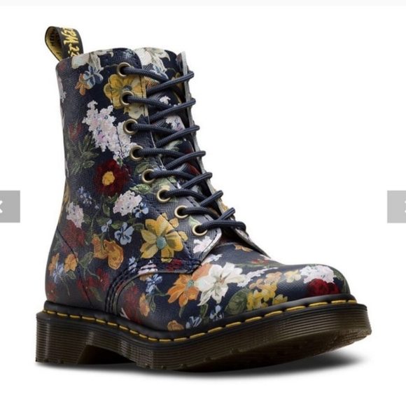 Dr. Martens 1460 Pascal 8 Eye Darcy Floral Leather High Top Boots 8 - Picture 15 of 17